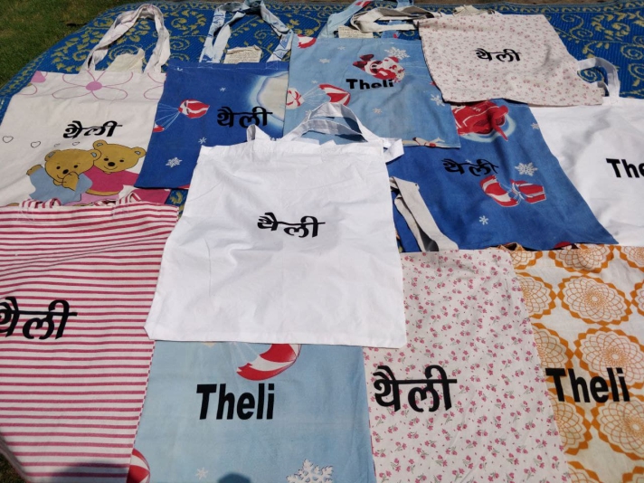 Reusable cloth bags produced for OCS Foundation Project Theli