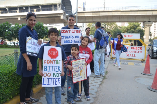 Citizens participating in an OCS awareness campaign